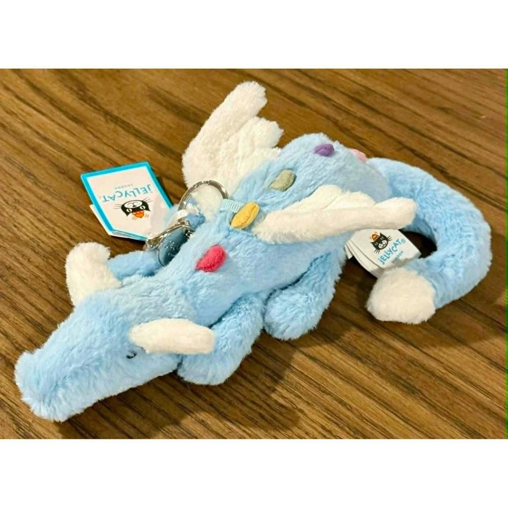 NWT Authentic Jellycat Sky Dragon Bag Charm Keychain Collectible SAME DAY SHIP